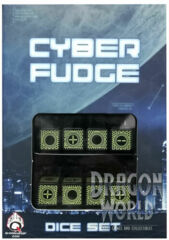 Cyber Fudge - Green/White - Dice set